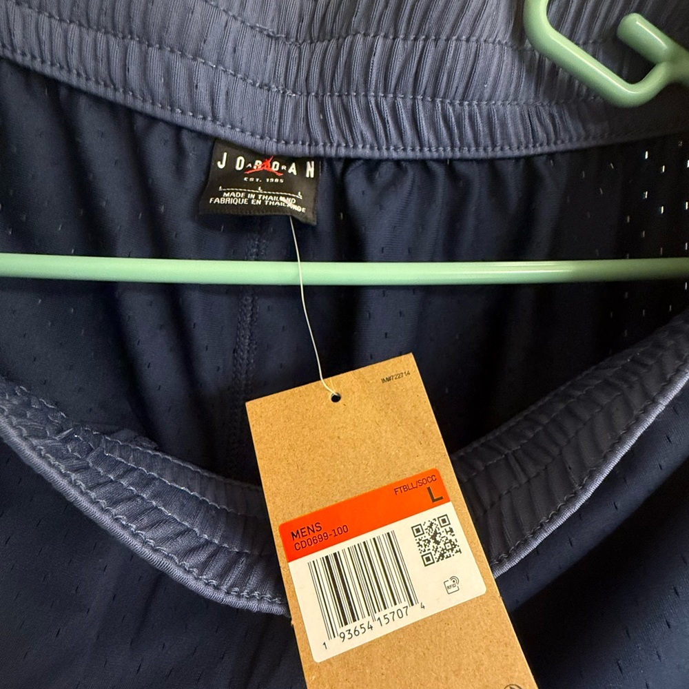 Jordan Navy Athletic Shorts with White Accents - Picture 4 of 4